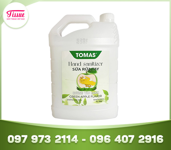 Sữa rửa tay MORI can 4 kg táo xanh